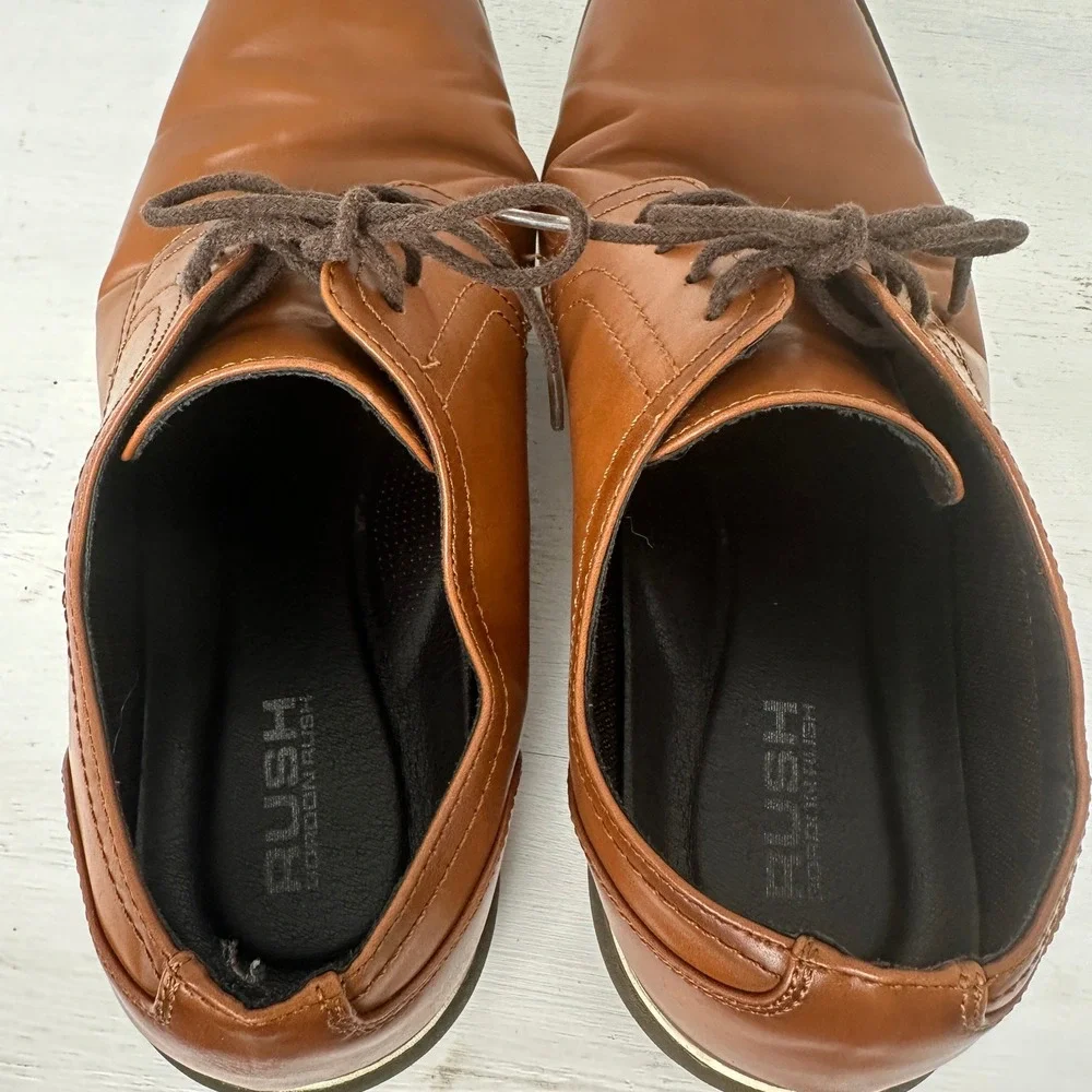 Gordon Rush RUSH Plain Toe Oxford Mens 11 301335 Brown Lace Up Dress Shoes